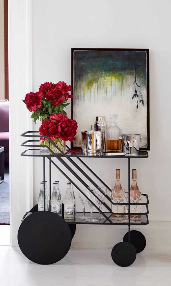 Come As You Are Glass Trolley |Bar Cart